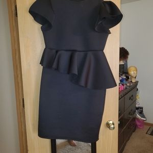 Black Peplum Dress Sz 1X